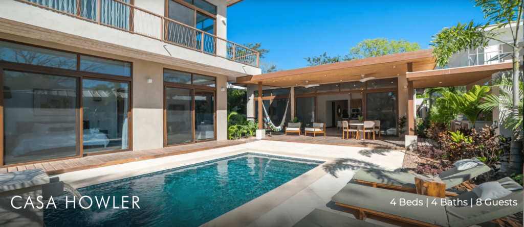 luxury vacation rental Casa Howler Costa Rica
