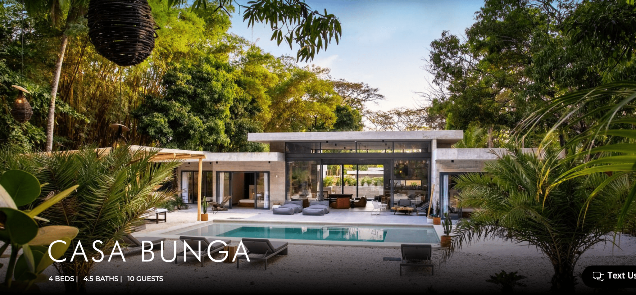 Casa Bunga vacation rentals in Costa Rica on the beach